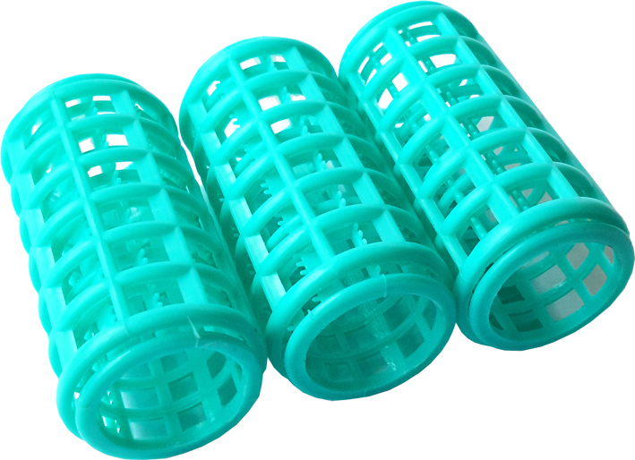 Plastic Hair Rollers Medium Green Length 70mm x Dia 40mm (Pack of 8
